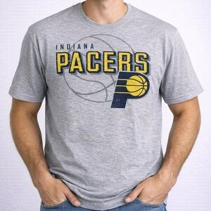 NBA Indiana Pacers T Shirt Mens XL Gray Short Sleeve Basketball Tee‎ NWT